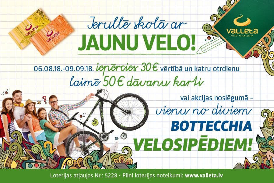 Ierullē skolā ar jaunu velo!
